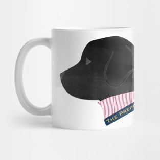 Preppy Black Labrador Retriever Silhouette Mug